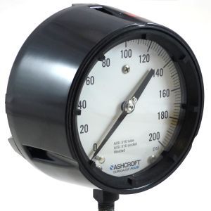Ashcroft 4-1/2 Dial Pressure Gauge 15# Range 1/2 LM 45 1279SSL 04L 15# Glycerin Filled