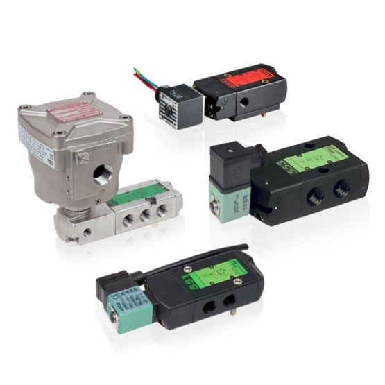 ASCO EF8551A017MS 24DC 4-Way Aluminum 1/4 In Solenoid Valve