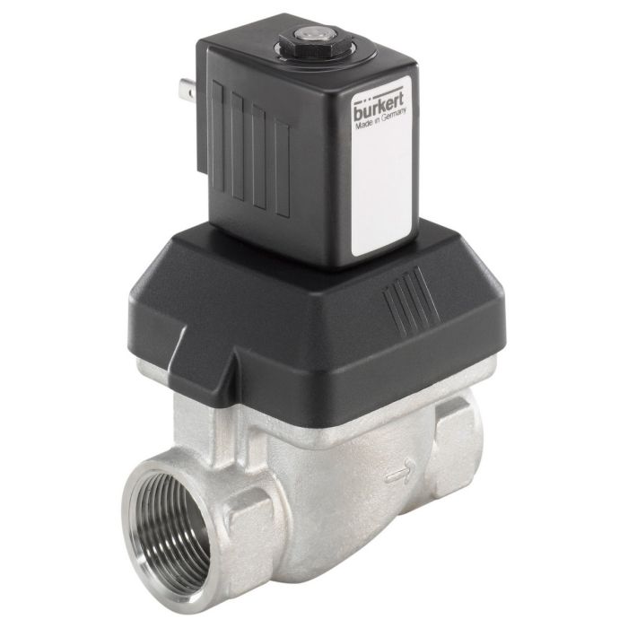 Burkert 280411 24 DC 2-Way Stainless Steel 1 In Solenoid Valve Normally Closed General Service