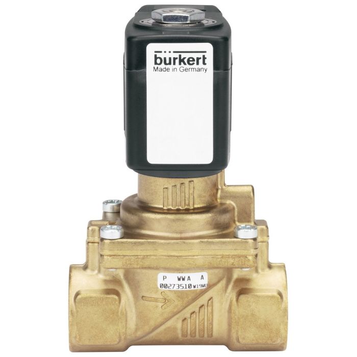 Burkert 306619 120 AC 2-Way Brass 1 In Solenoid Valve Normally Closed General Service