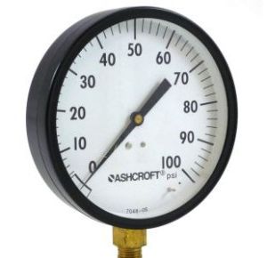 Ashcroft 4-1/2 Dial Pressure Gauge 100# Range 1/4 LM 45 1000 02L 100# Dry