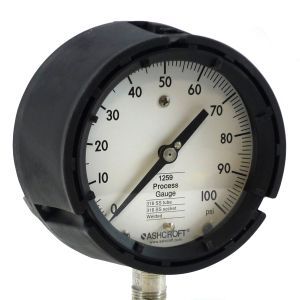 Ashcroft 4-1/2 Dial Pressure Gauge 1000# Range 1/2 LM 45 1259SD XLJ 04L 1000# Dry