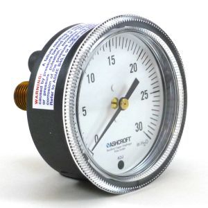 Ashcroft 2-1/2 Dial Pressure Gauge 15 In WC Range 1/4 LM 25 1490A 02L 15 In WC Dry