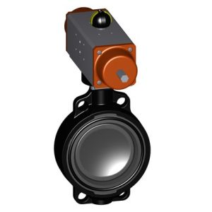GF 199240028  8 In Type 240 PVC / FPM Butterfly Valve with Pneumatic Fail Close Actuator