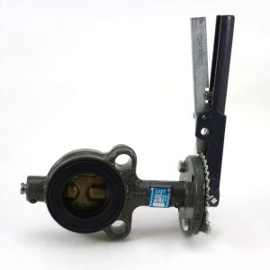 6 In Cast Iron 150 LB Wafer Butterfly Valve with Lever  Bronze Disc  EPDM Seat  Milwaukee CW223E