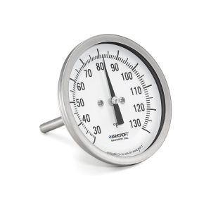 Ashcroft 30EI60R025-XPD 50 - 300&deg; F Bimetal Dial Thermometer  3 In Dial  2.5 In Stem  Rear