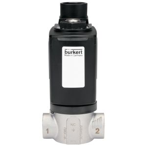 Burkert 307769 24 DC 2-Way Stainless Steel 3/8 In Solenoid Valve Normally Closed Steam