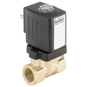 Burkert 280502 24 DC 2-Way Brass 3/4 In Solenoid Valve Normally Closed General Service